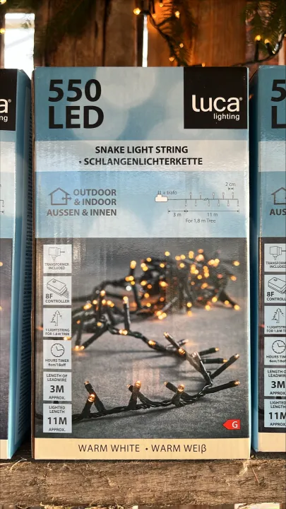 Snake light warm wit 550led 