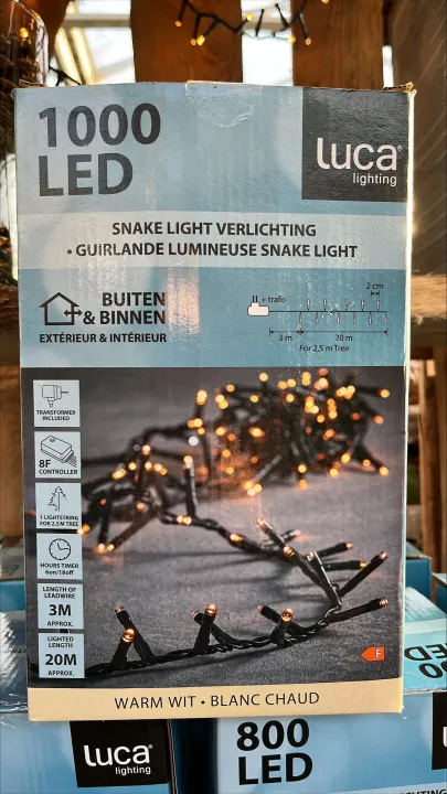 Snake light warm wit 1000led 